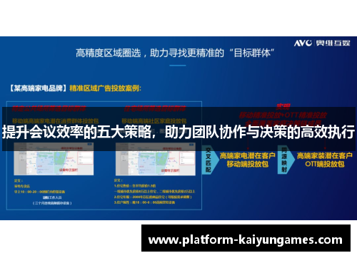 提升会议效率的五大策略，助力团队协作与决策的高效执行