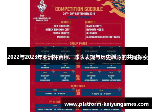 2022与2023年亚洲杯赛程、球队表现与历史渊源的共同探索